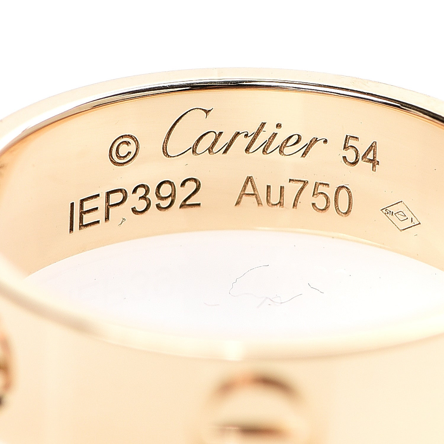 Cartier 18K Yellow Gold 5.5mm LOVE Ring 54 6.75 3 of 4