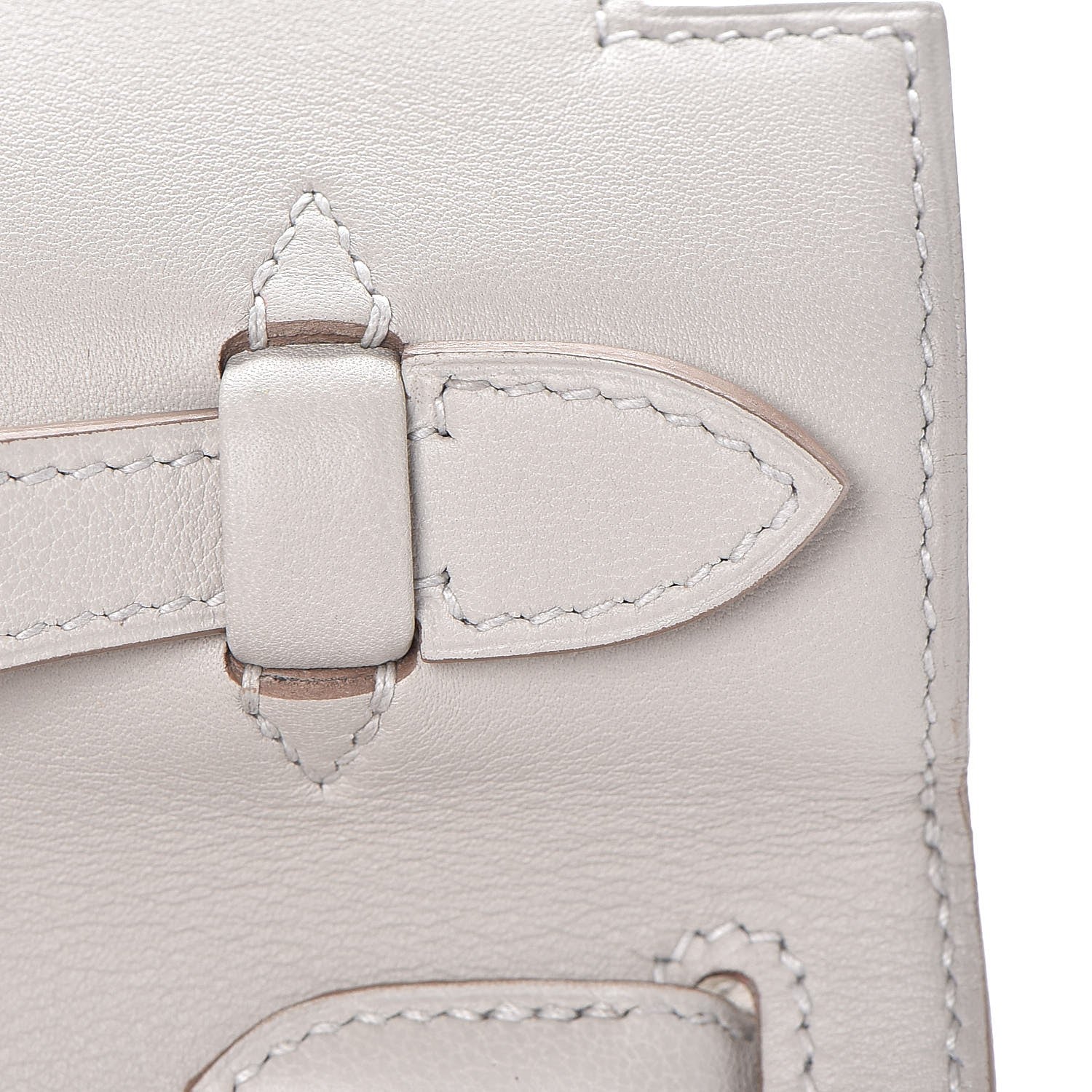 Hermes Swift Kelly Pochette Clutch Gris Perle 17 of 26