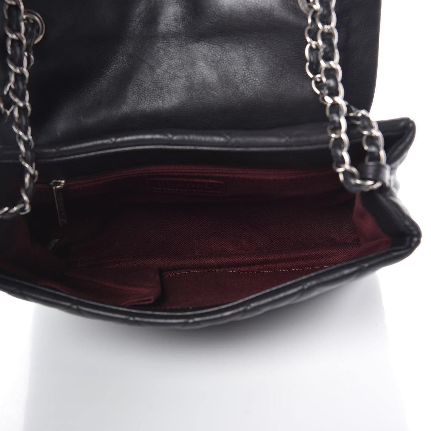 Calfskin Quilted Large Istanbul Flap Black