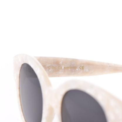 Gucci Round Frame GG Star Sunglasses GG0207S White 5 of 7