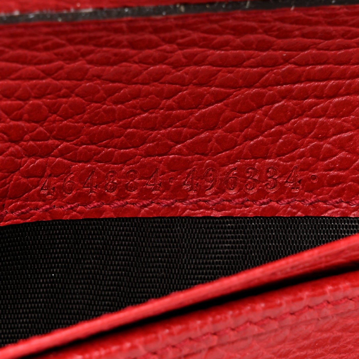 Dollar Calfskin Medium GG Zip Around Wallet Red
