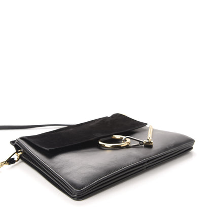 Chloe Suede Calfskin Medium Faye Shoulder Bag Black 4 of 10