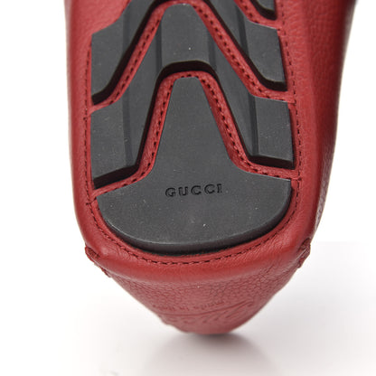 Gucci Calfskin Web Mens Driver Loafers 8.5 Red 7 of 8