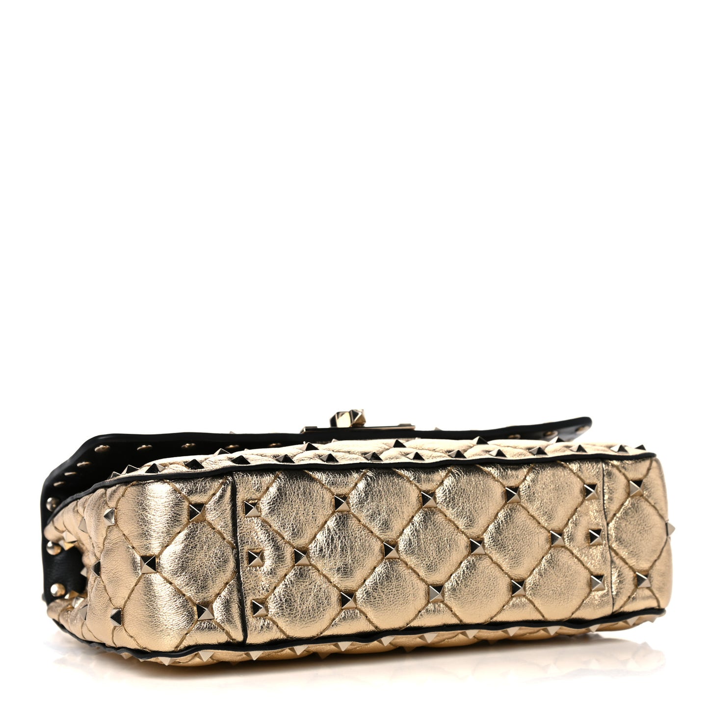 Metallic Nappa Small Rockstud Spike Shoulder Bag Mekong