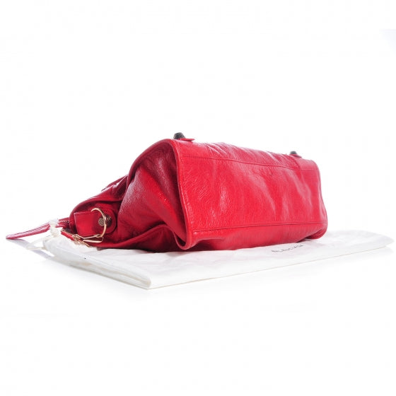 Agneau Giant 21 Rose Gold Hardware City Rouge Coquelicot