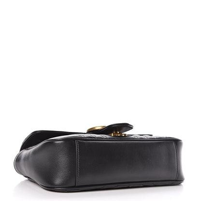 Gucci Calfskin Matelasse Mini GG Marmont Shoulder Bag Black 4 of 10