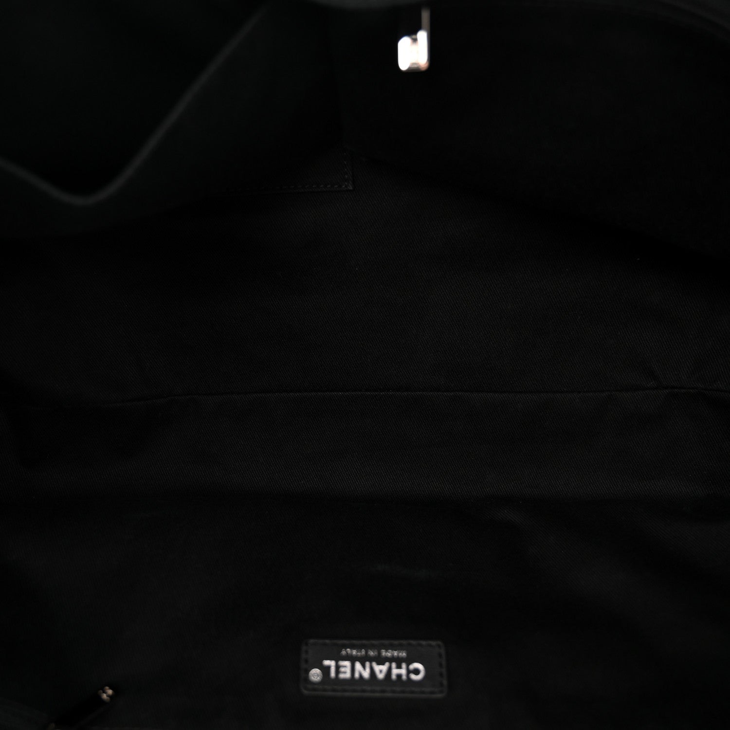 Chanel Canvas Large Double Face Shopping Tote Black 5 of 10