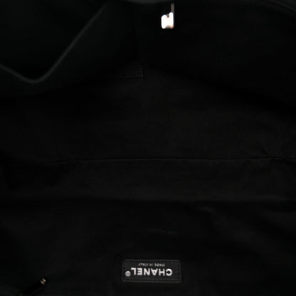 Chanel Canvas Large Double Face Shopping Tote Black 5 of 10