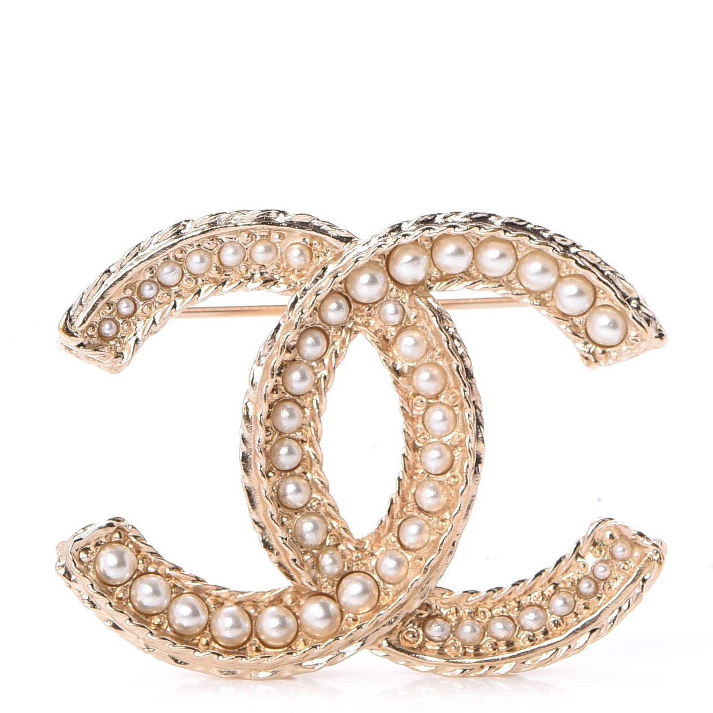 Pearl CC Brooch Gold