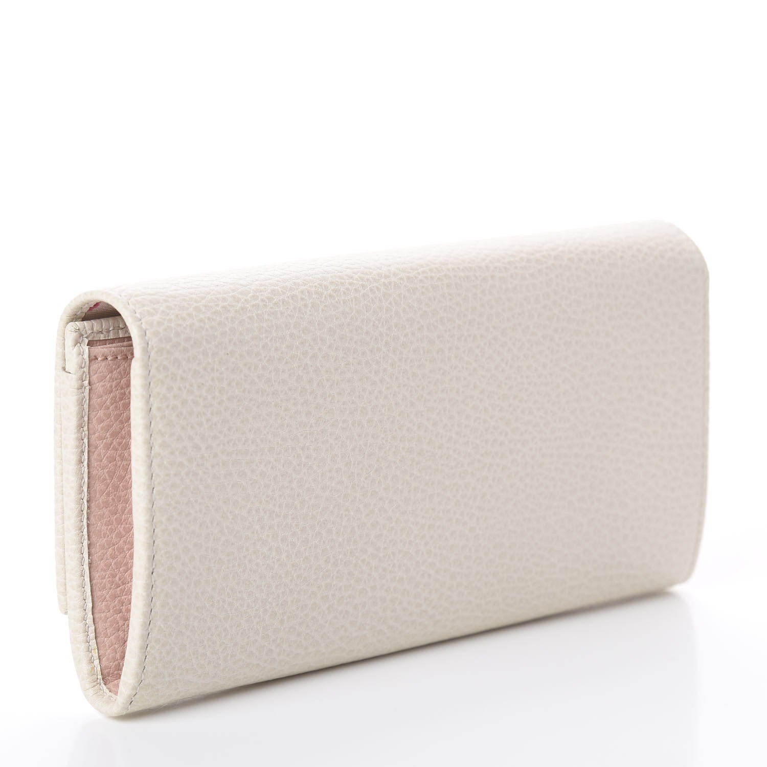 Gucci Calfskin Crystal Bow Continental Wallet Off White 2 of 5