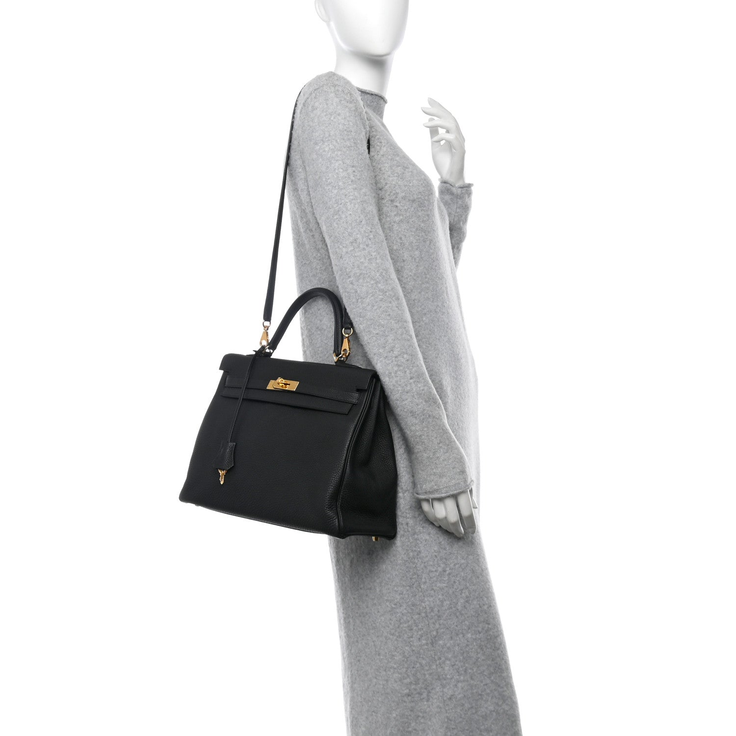 Hermes Togo Kelly Retourne 35 Black 2 of 10