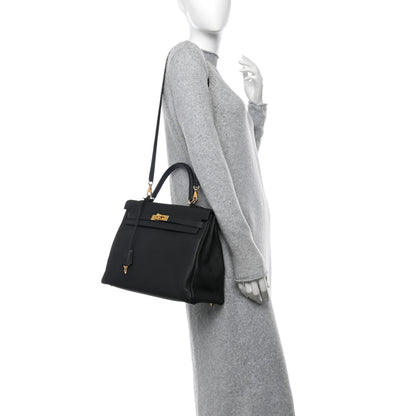 Hermes Togo Kelly Retourne 35 Black 2 of 10
