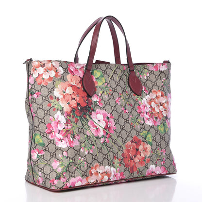 Gucci Soft GG Supreme Monogram Blooms Medium Crossbody Tote Beige Multicolor Dry Rose 3 of 12