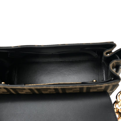 Versace X FENDI Grained Calfskin Fendace Medium La Medusa Top Handle Bag Black Brown 5 of 9