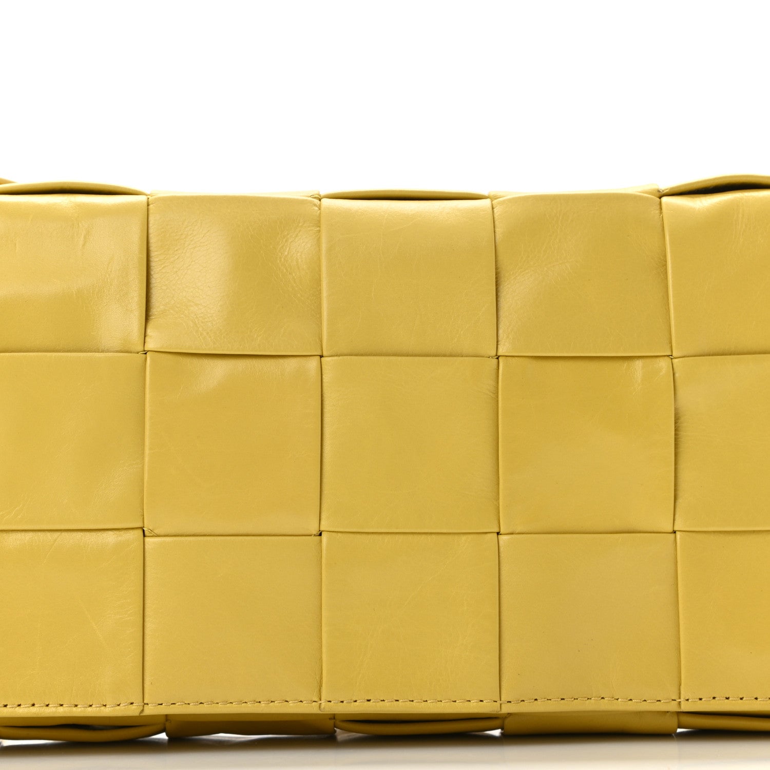 Bottega Veneta Paper Calfskin Intrecciato Stretch Cassette Buttercup 9 of 11