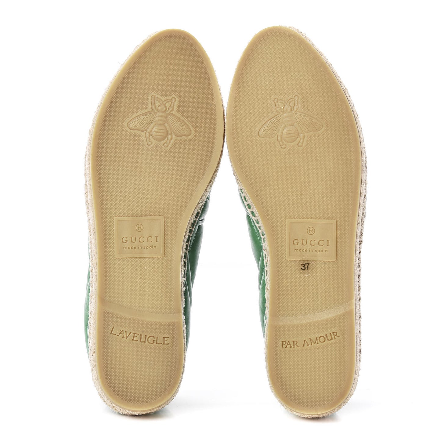 Nappa Matelasse GG Marmont Espadrilles 37 New Shamarock