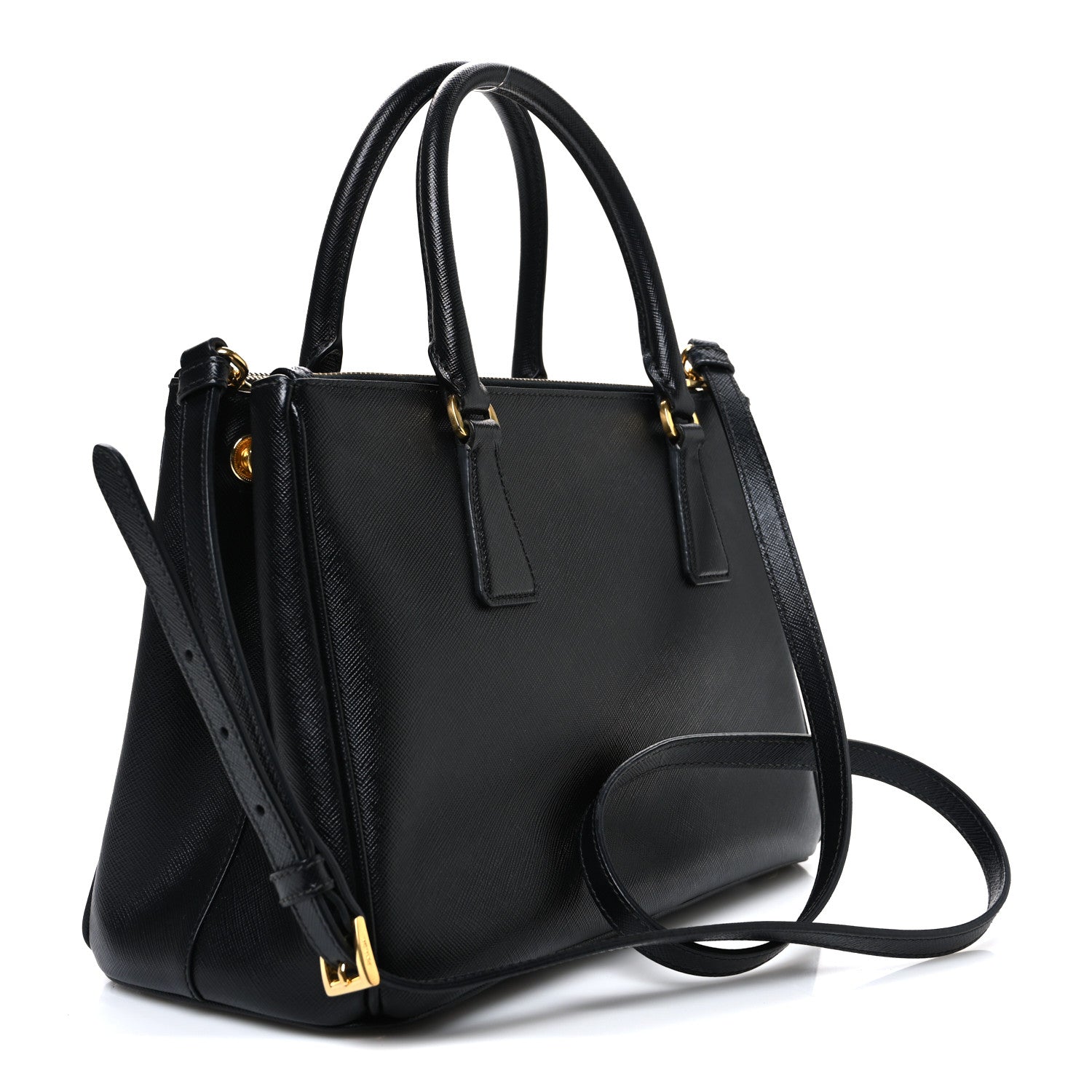 Prada Saffiano Small Galleria Double Zip Tote Black 3 of 11