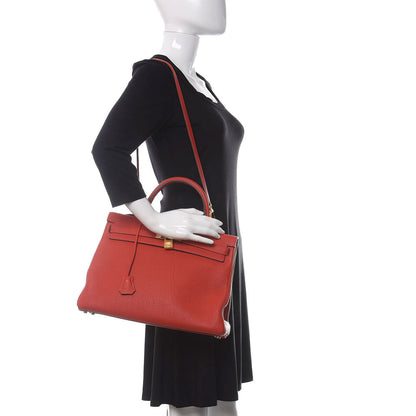 Hermes Togo Kelly Retourne 35 Geranium 2 of 13