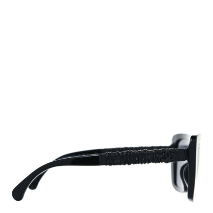 Chanel Acetate Calfskin Polarized Square Sunglasses 5476-Q-A Black 5 of 9