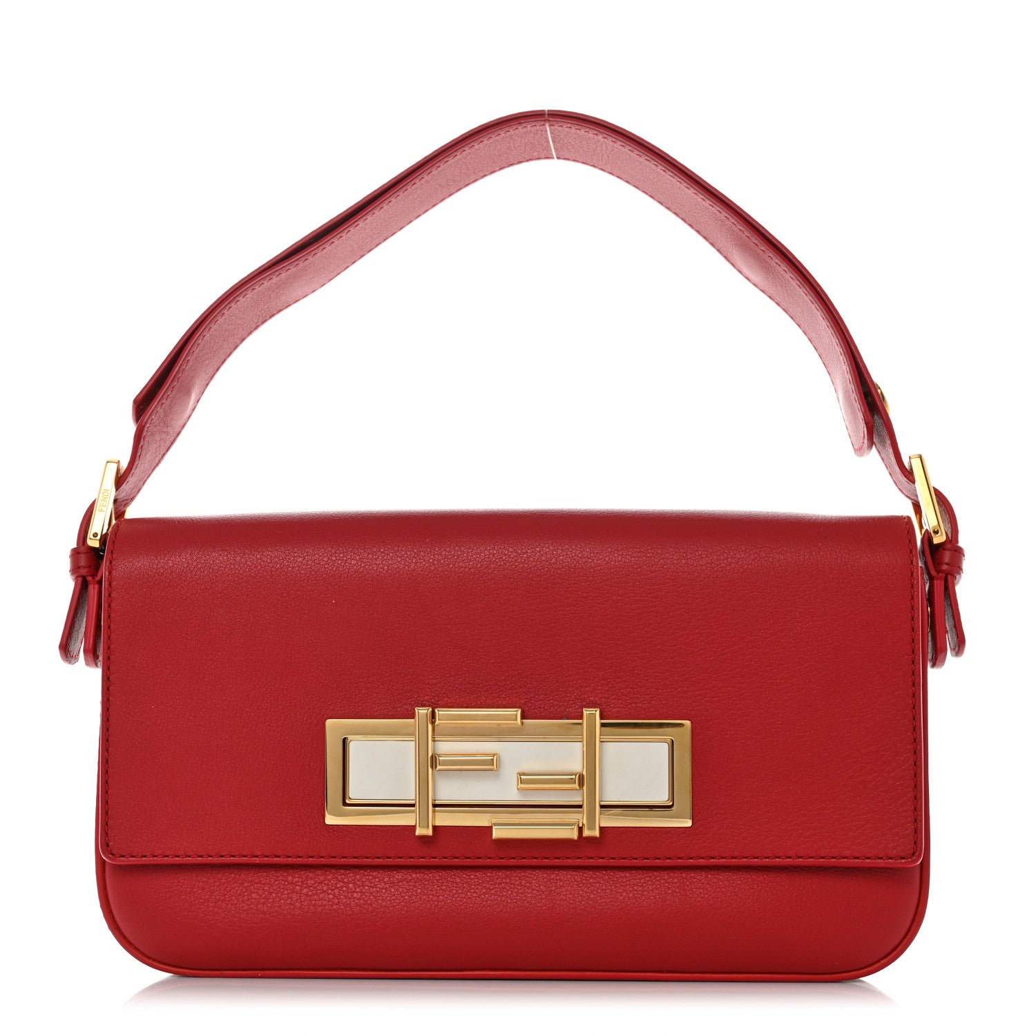 Fendi Vitello Dolce Bi-Color 3Baguette Shoulder Bag Mattone White 1 of 11