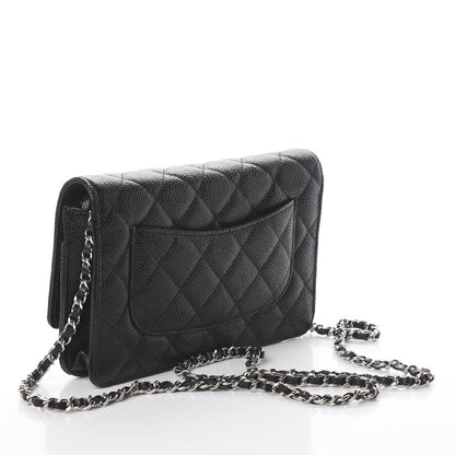 Chanel Caviar Quilted Wallet On Chain WOC Black 2 of 9