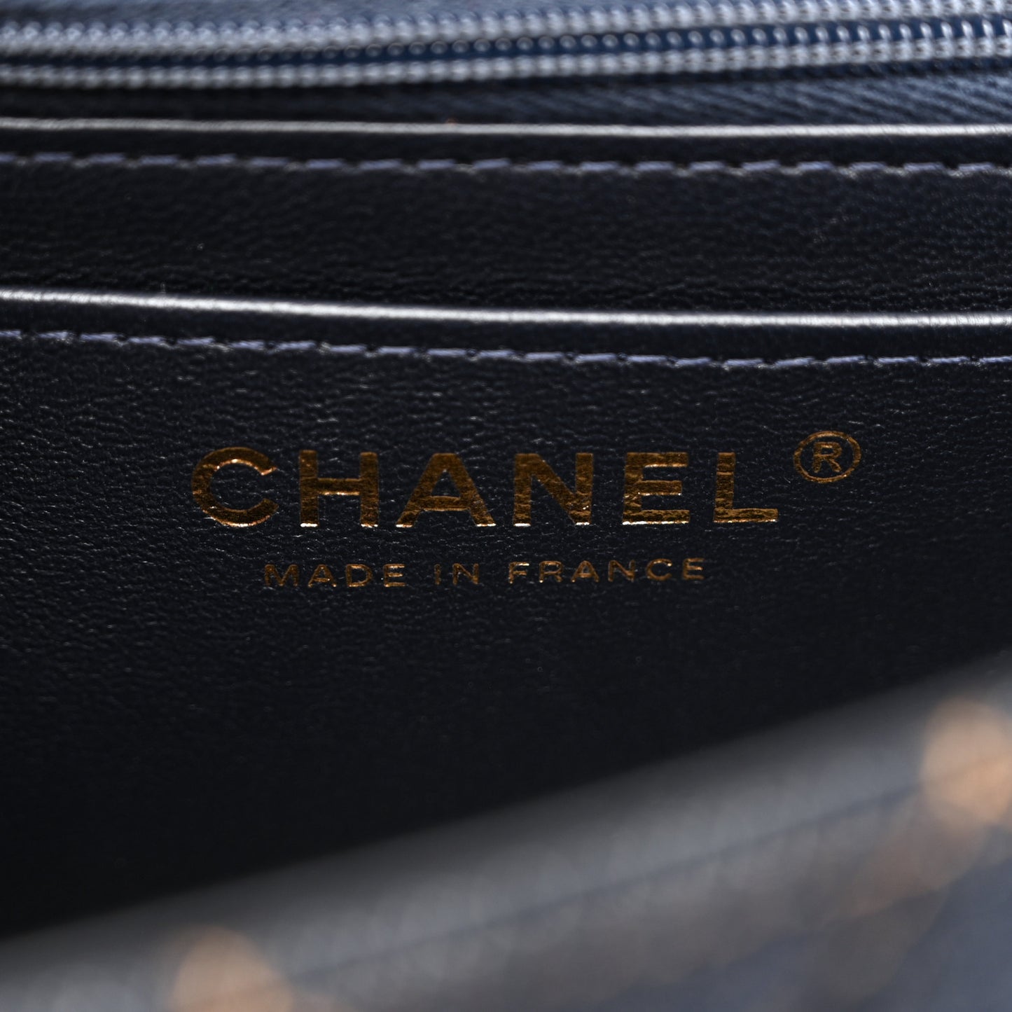 Denim Quilted Mini Rectangular Flap Dark Blue