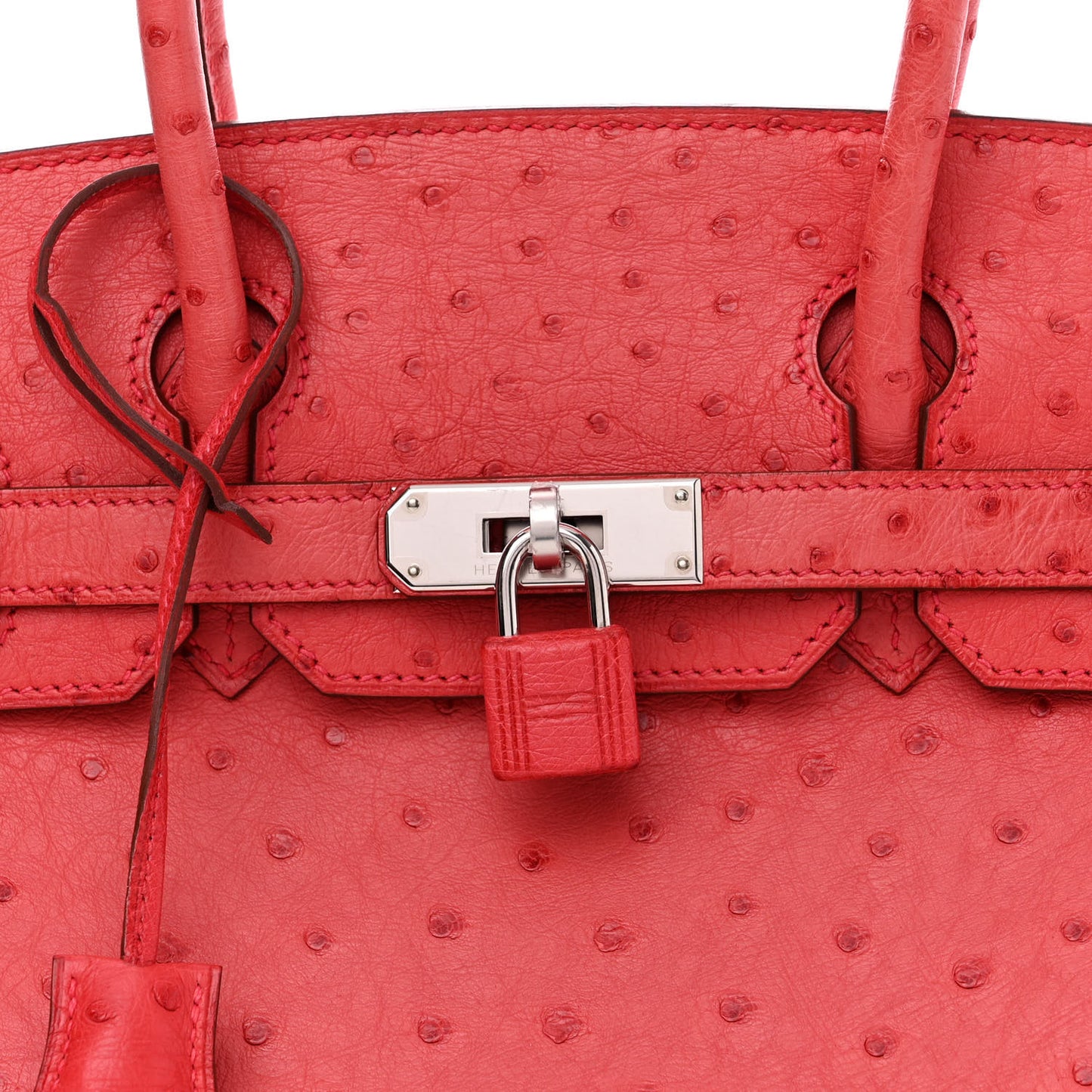 Ostrich Birkin 30 Bougainvillea