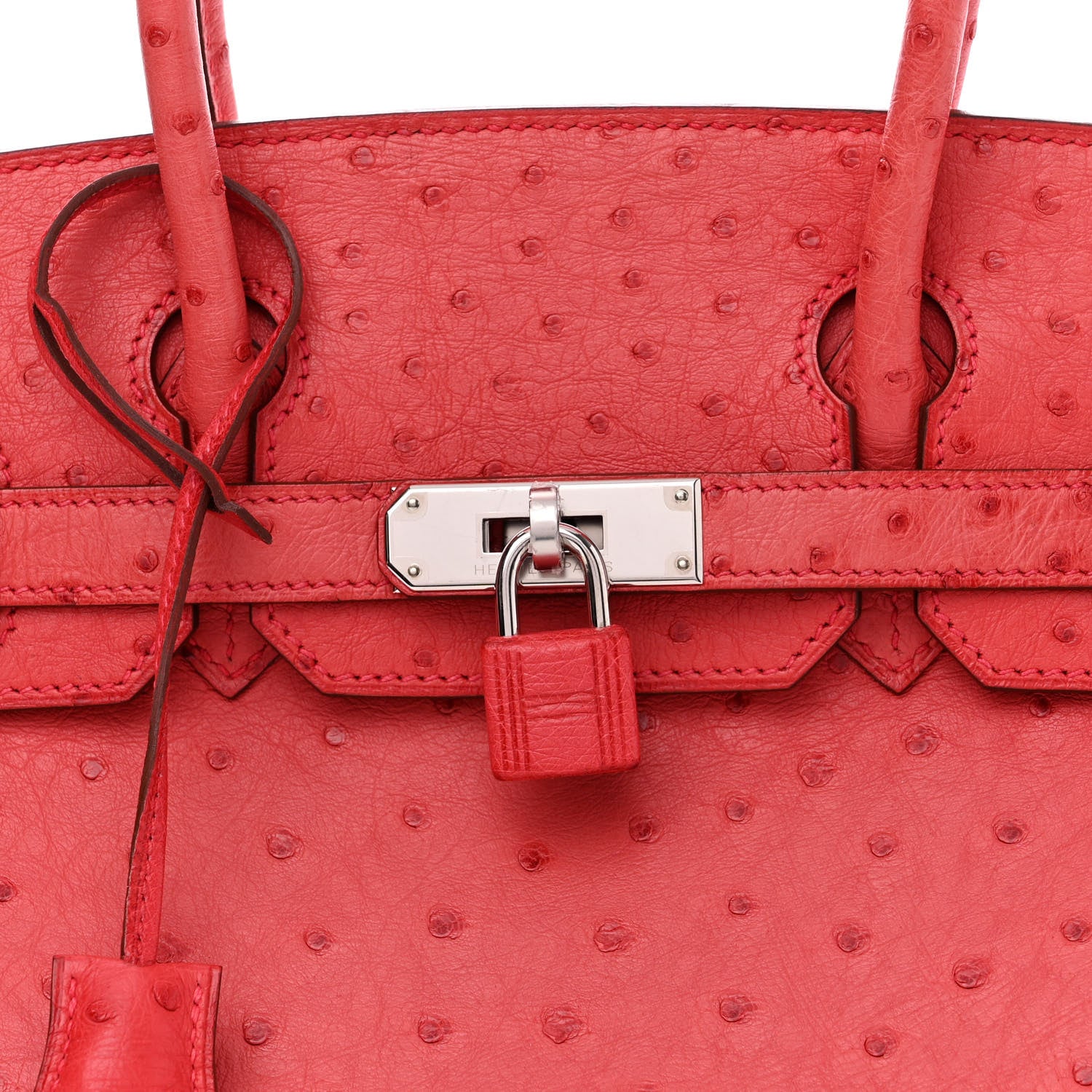 Hermes Ostrich Birkin 30 Bougainvillea 8 of 13