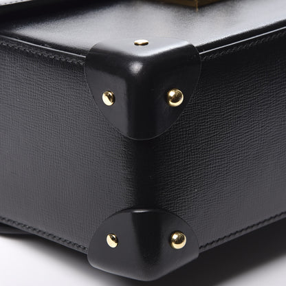 Gucci Calfskin Small Padlock Bamboo Shoulder Bag Black 5 of 10