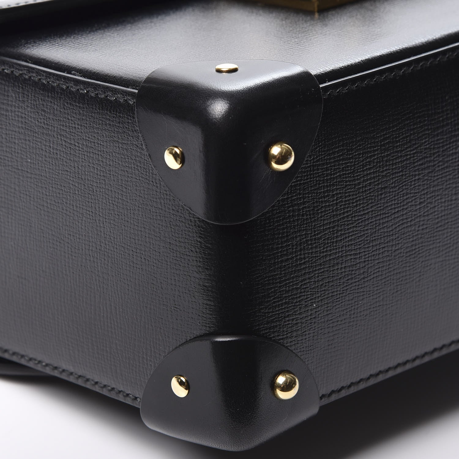 Gucci Calfskin Small Padlock Bamboo Shoulder Bag Black 5 of 10