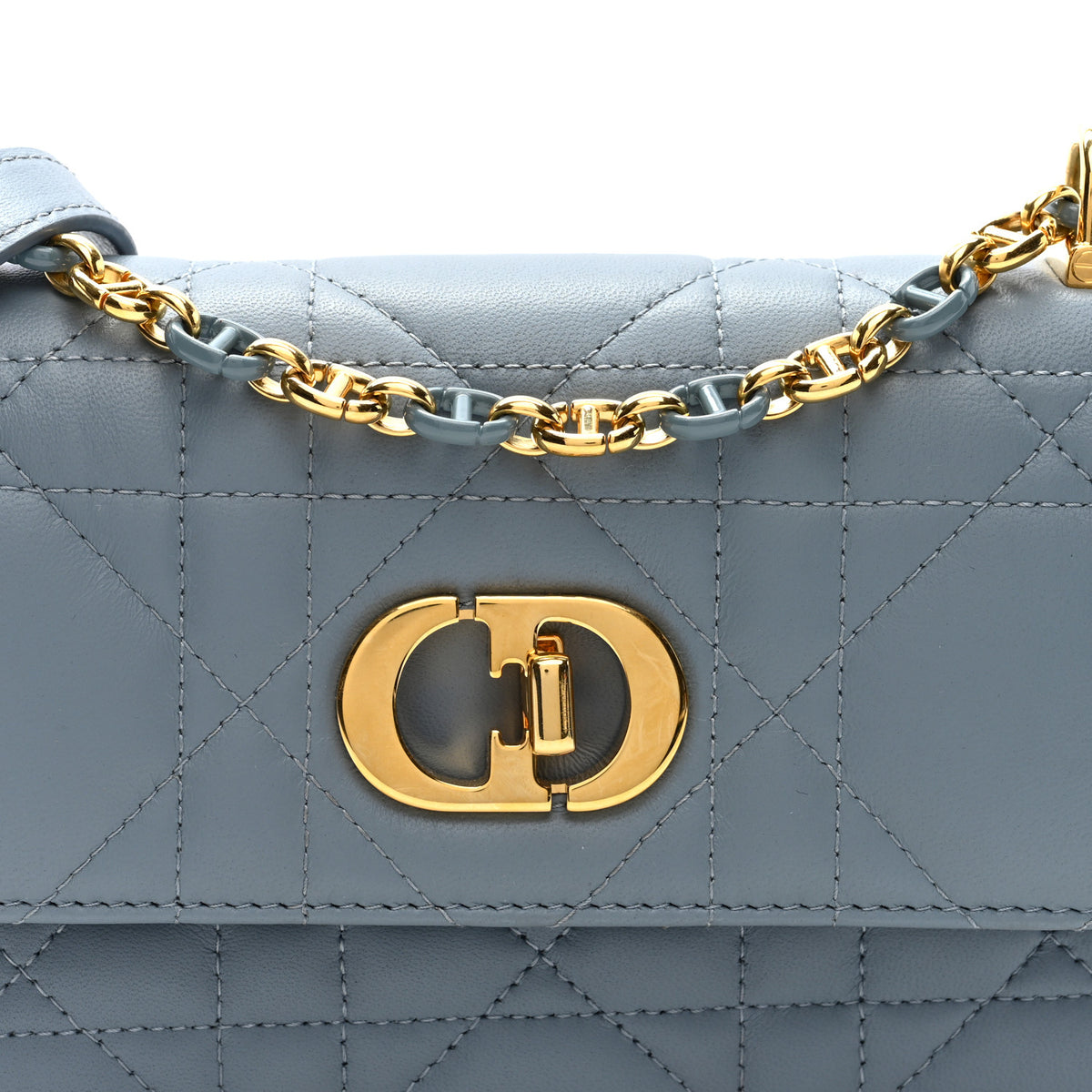 Lambskin Cannage Mini Miss Caro Bag Cloud Blue