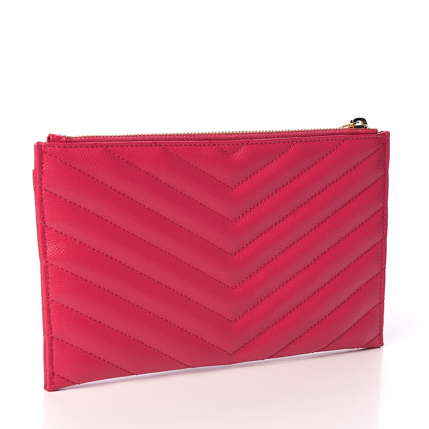 Grain De Poudre Chevron Monogram Bill Pouch Fresh Fuxia