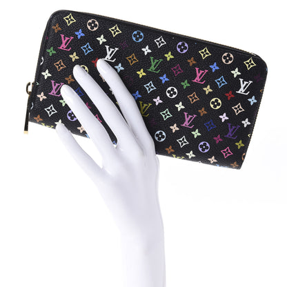 Louis Vuitton Monogram Multicolor Zippy Wallet Black Grenade 2 of 11