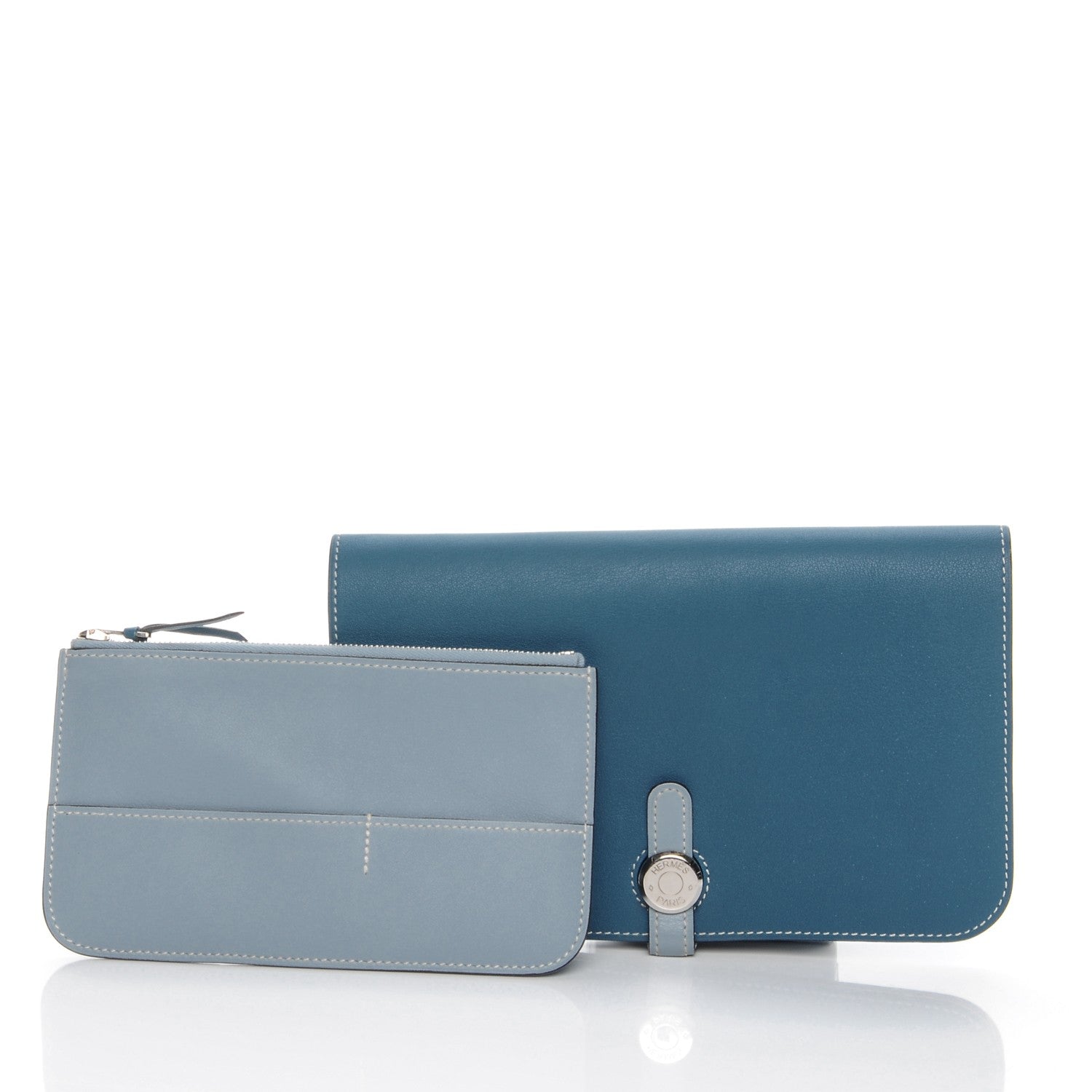 Hermes Swift Dogon Combined Wallet Bleu De Galice and Bleu Lin 7 of 7
