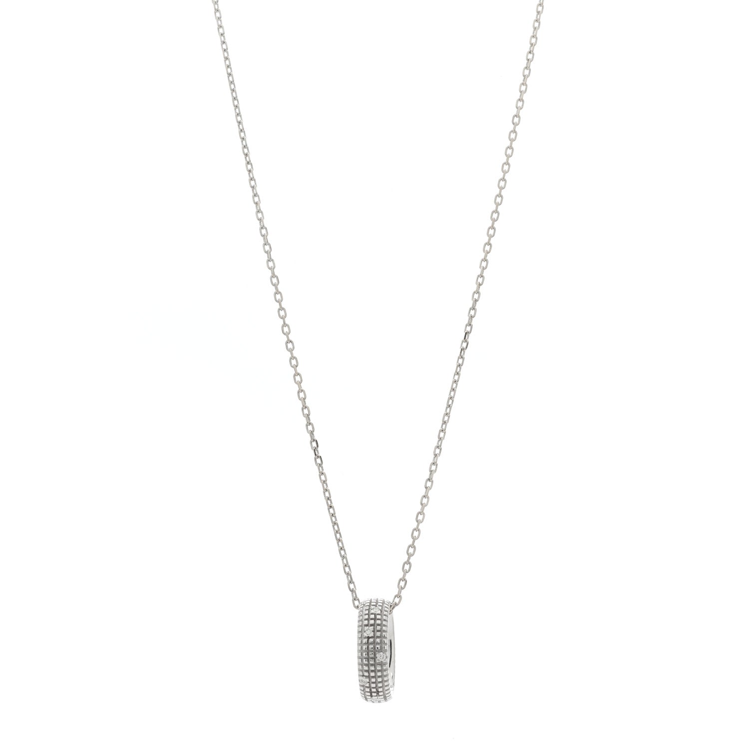 Damiani 18K White Gold Diamond Metropolitan Dream Pendant Necklace 1 of 8
