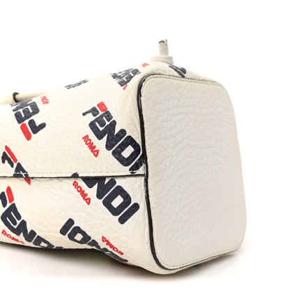 Fendi X FILA Vitello F is Fendi Mania Mini Mon Tresor Bucket Bag White 9 of 10