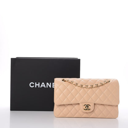 Chanel Caviar Quilted Medium Double Flap Beige Clair 9 of 9