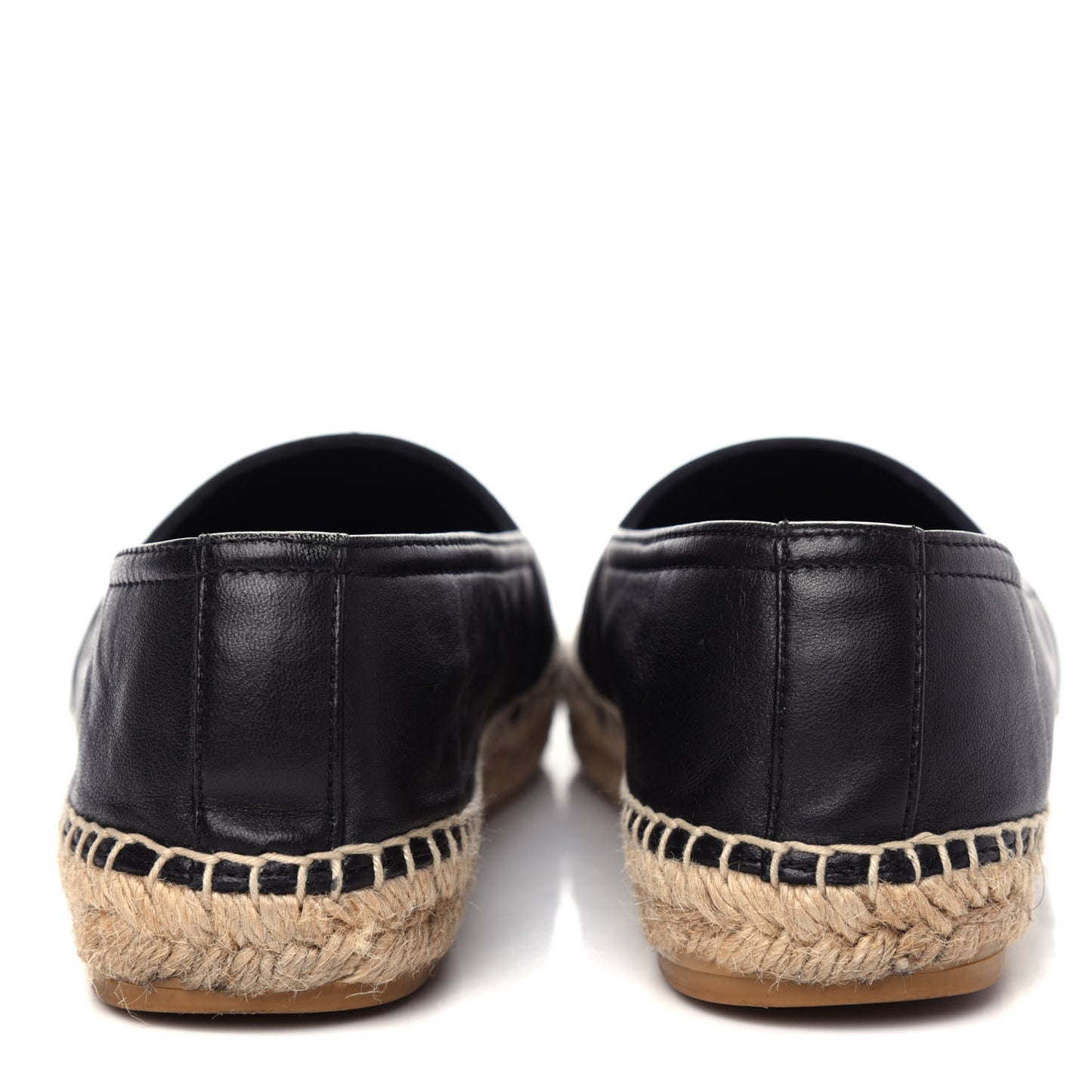 Lambskin Monogram Espadrilles 38.5 Black