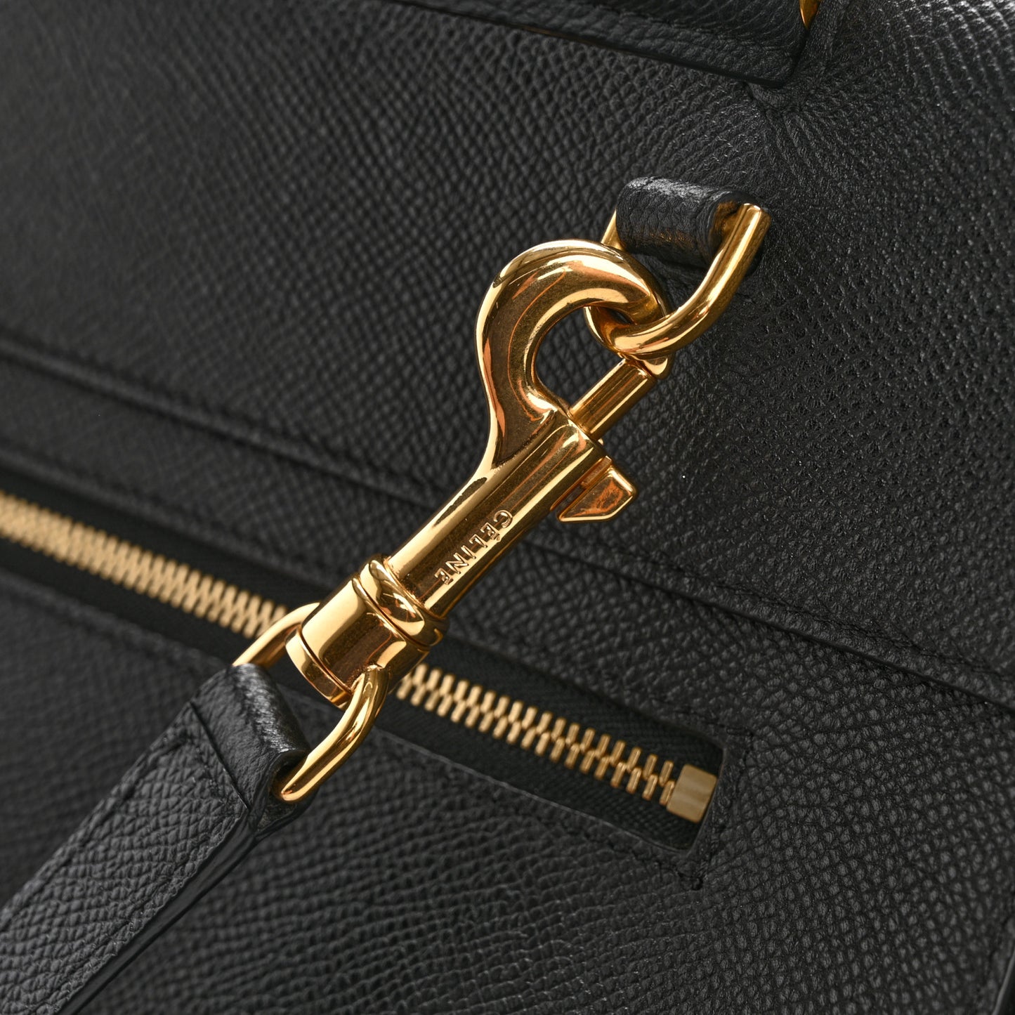 Grained Calfskin Mini Belt Bag Black