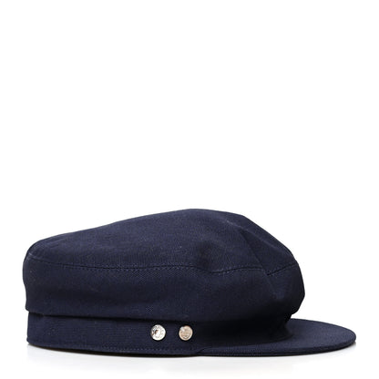 Hermes Cotton Womens Vauban Cap 58 Marine 4 of 7
