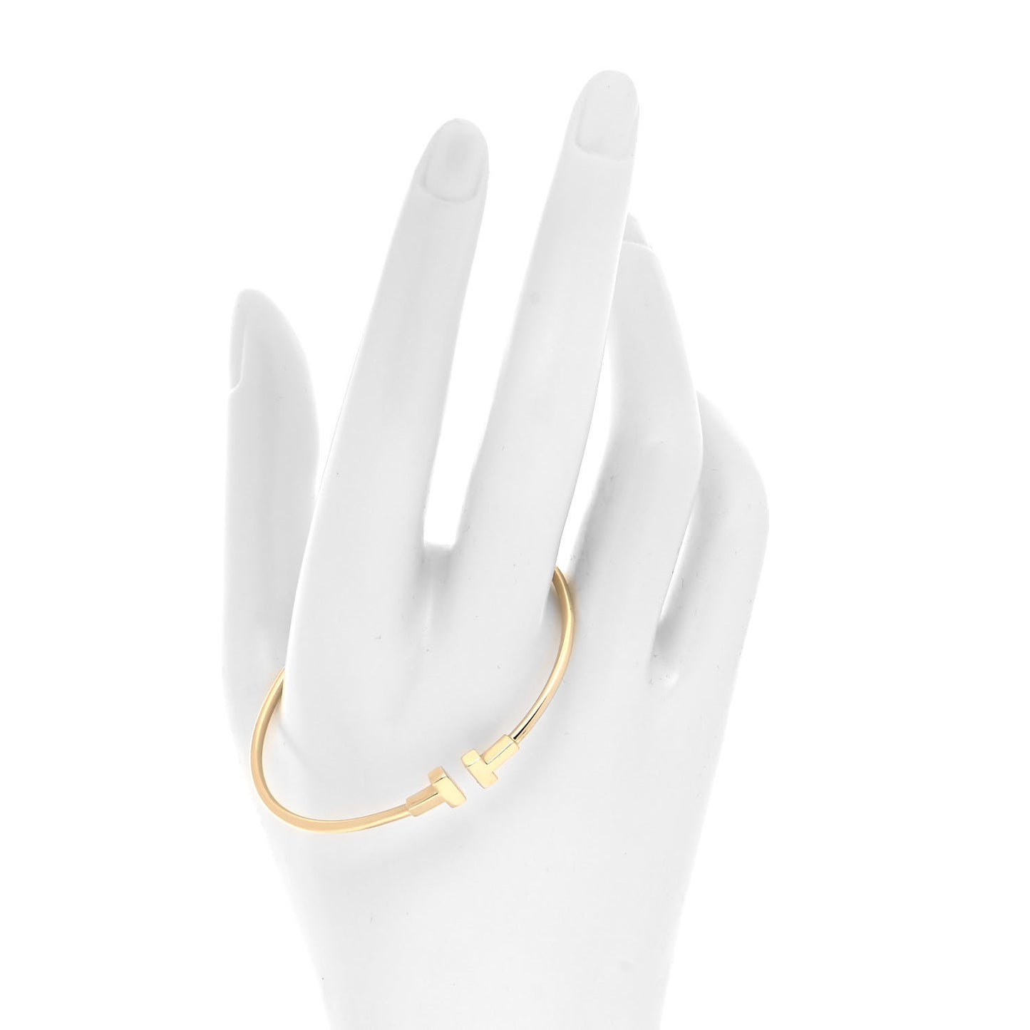 18K Yellow Gold Narrow T Wire Bracelet