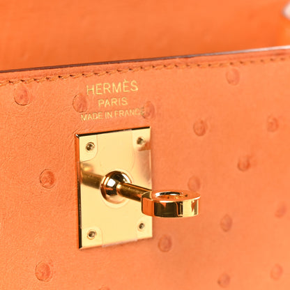 Hermes Ostrich Kelly Sellier 25 Abricot 7 of 11