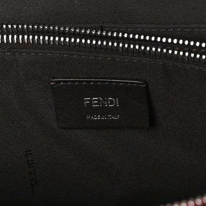 Fendi Vitello Dolce Bi-Color FF 1974 Embossed Medium By The Way Boston Bag Fragola Maya Black 6 of 13