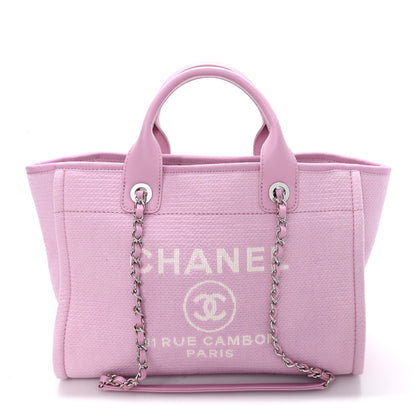 Chanel Mixed Fibers Small Deauville Tote Dark Pink 1 of 10