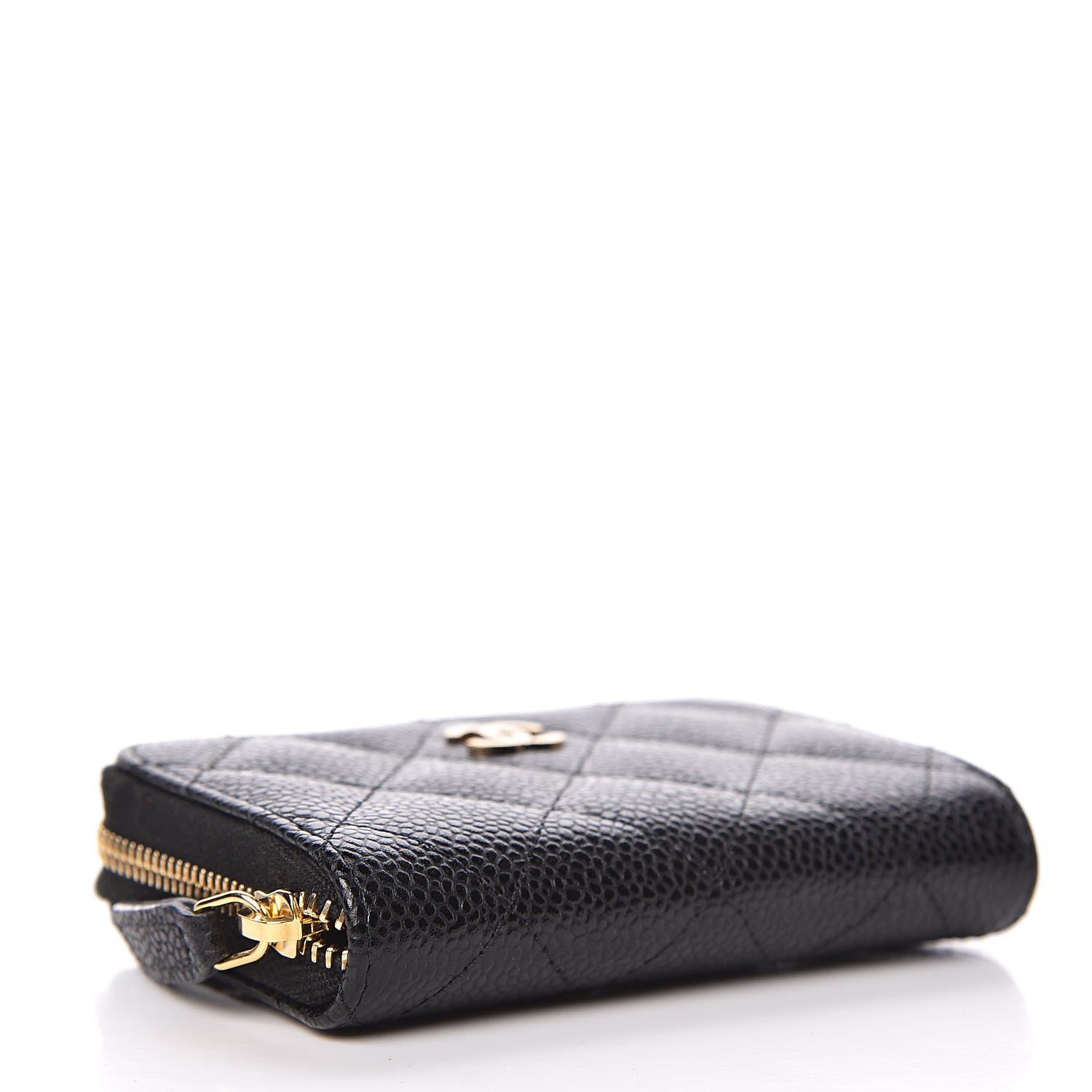 Chanel Caviar Quilted Zip Coin Purse Black 5 of 9