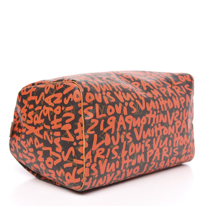 Louis Vuitton Monogram Graffiti Speedy 30 Orange 4 of 16