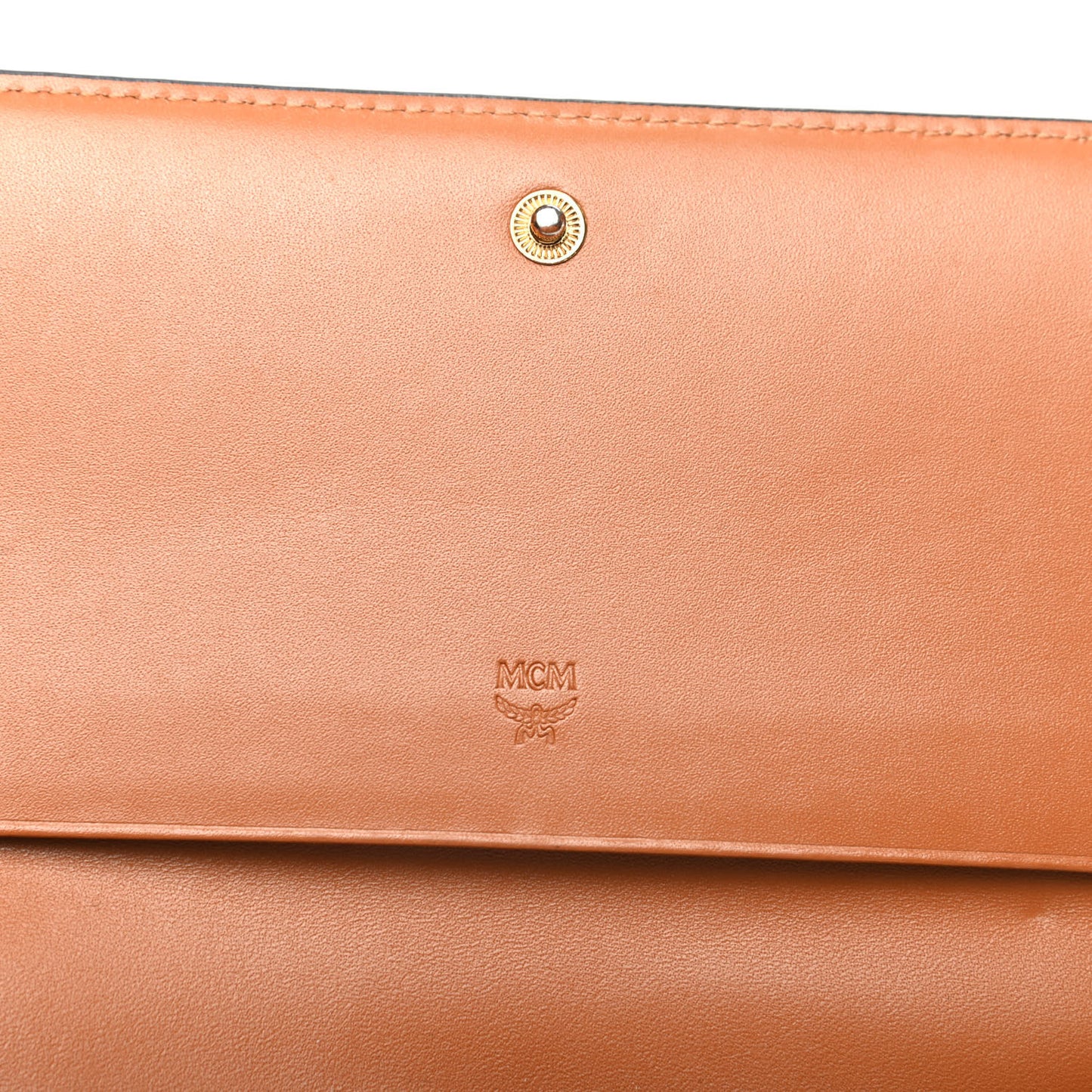 Visetos Studded Continental Flap Wallet Cognac