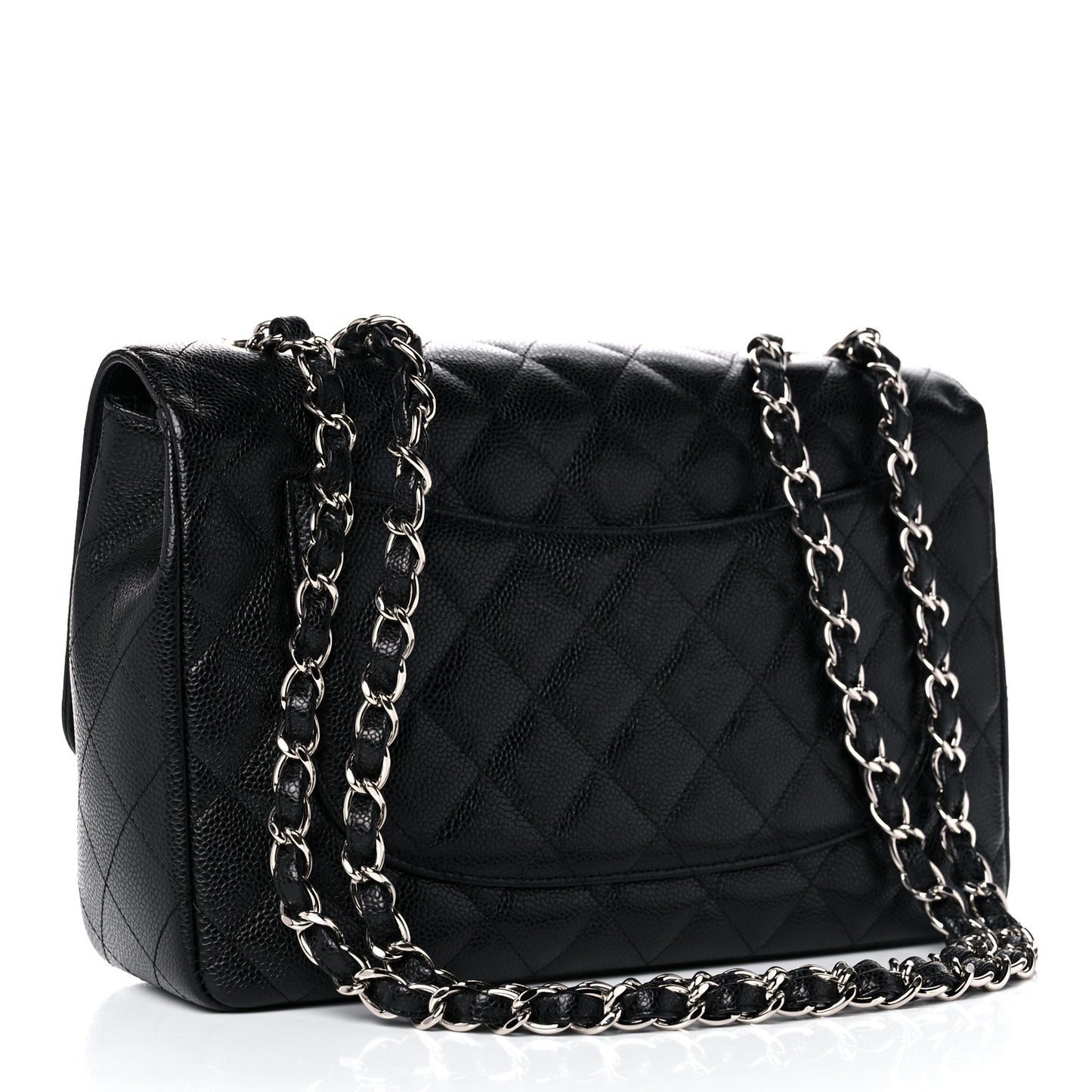 Caviar Quilted Jumbo Single Flap Black