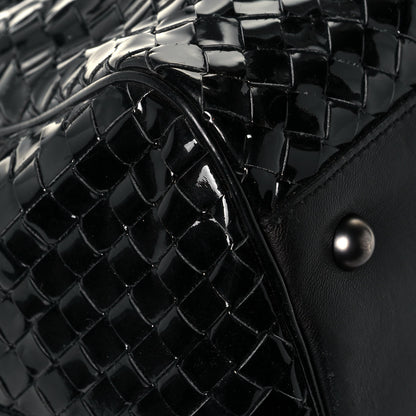 Bottega Veneta Patent Nappa Intrecciato Satchel Black 11 of 16