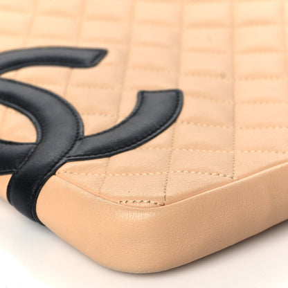 Chanel Calfskin Quilted Medium Cambon Messenger Beige Black 9 of 10